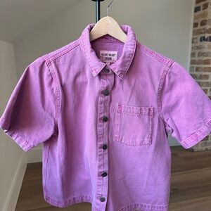 Velvet Heart Denim Button Down Shirt